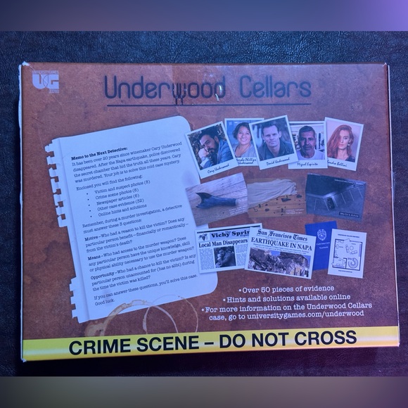 Murder Mystery Party Case Files Underwood Cellars - Picture 6 of 13